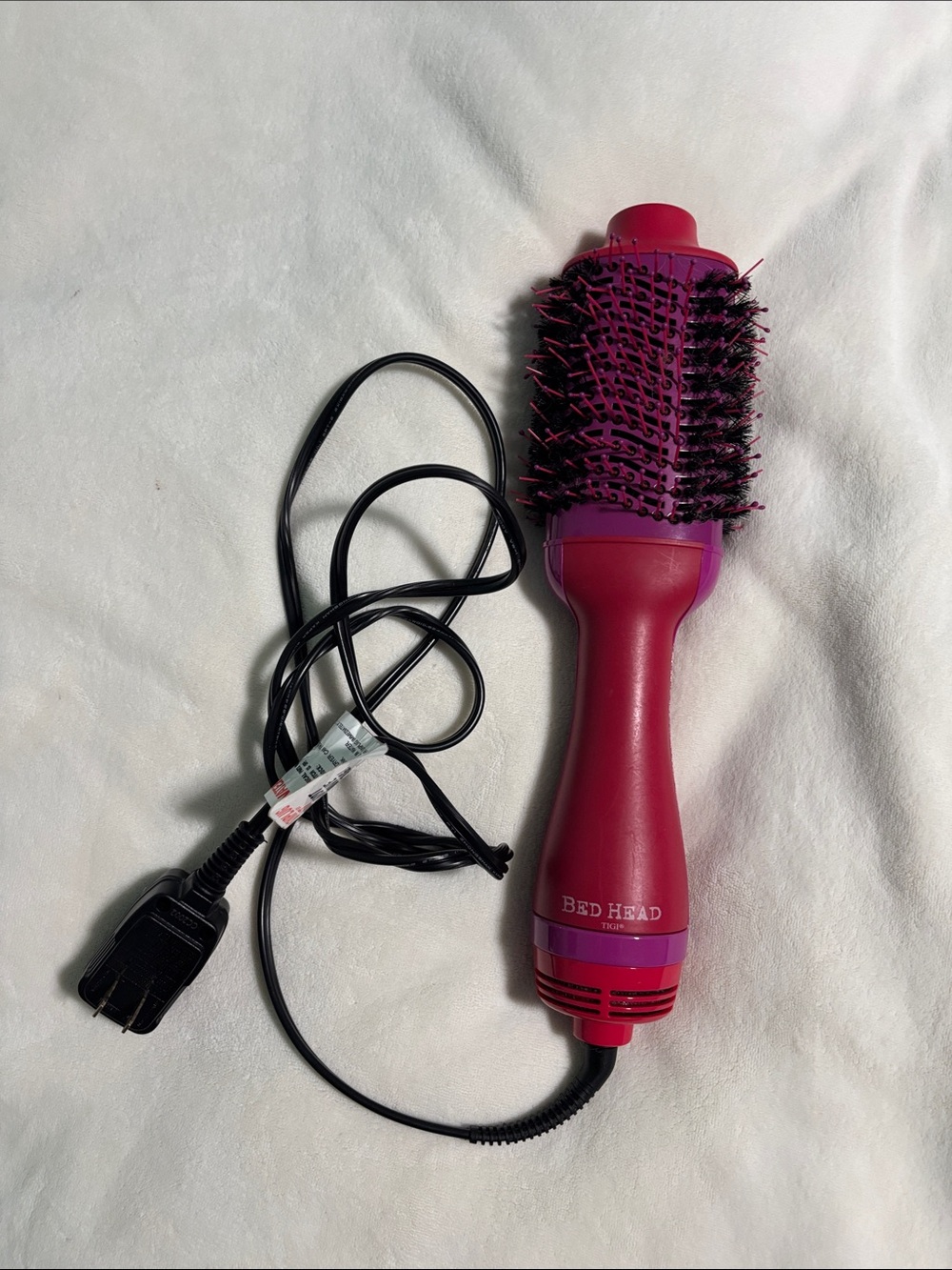 BedHead Hot Air Brush - Deep Magenta and Purple Styling Barrel